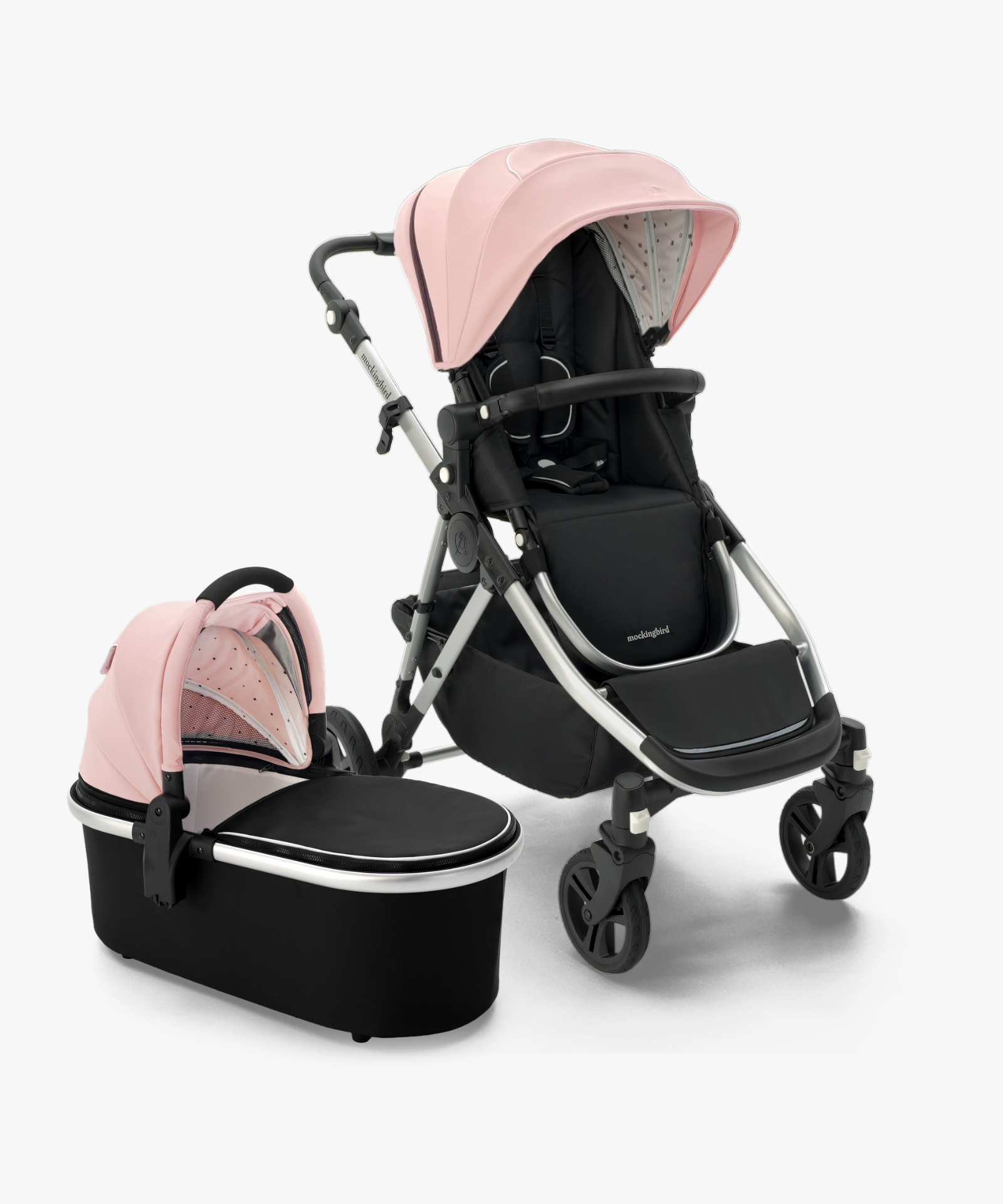 Single-to-Double Stroller 2.0 + Bassinet Bundle - Bloom