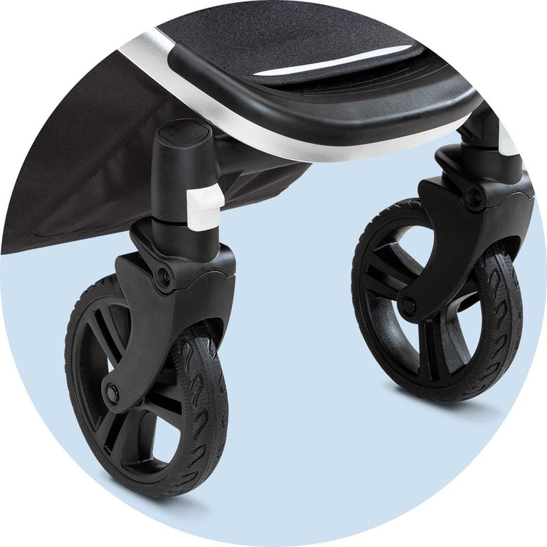 Mockingbird Stroller | Detail image of front wheels