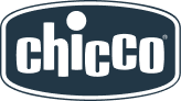 Logo of chicco, featuring the brand name in lowercase letters inside an oval with a dot above the 'i'.