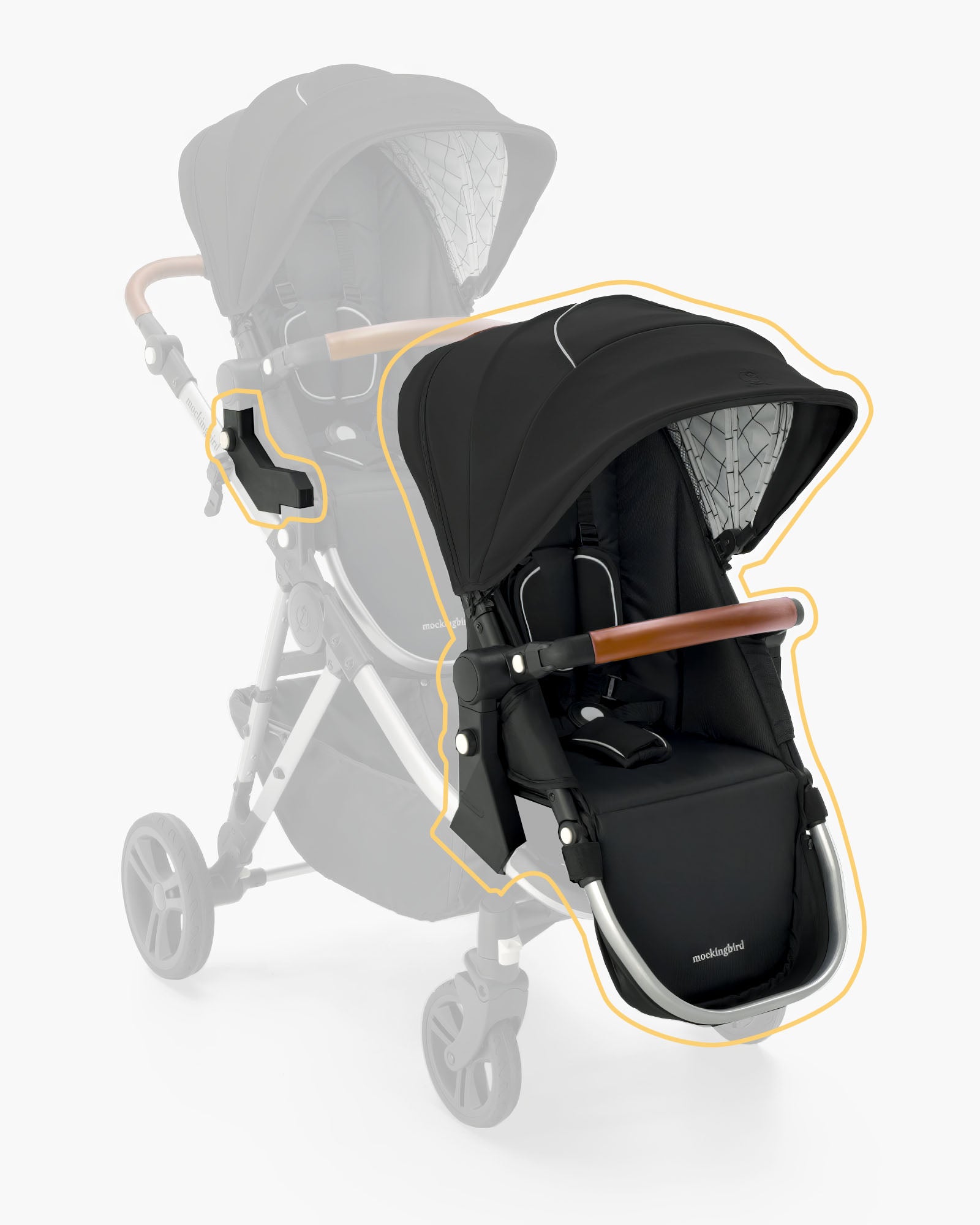 Car Seat Two Seat Umbrella Stroller 2nd Seat Kit Mockingbird