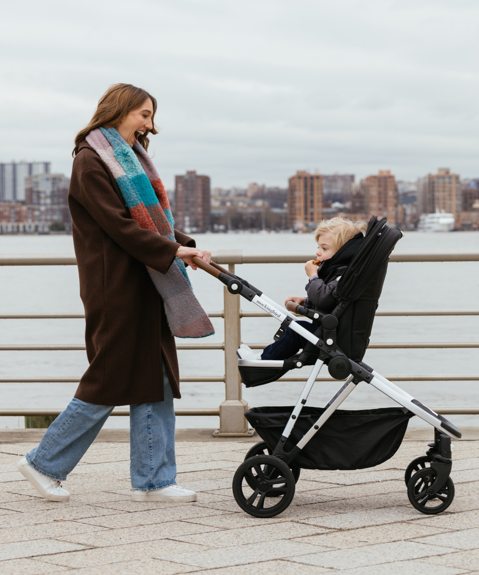 Single-to-Double Stroller 2.0 + Bassinet Bundle - Sky