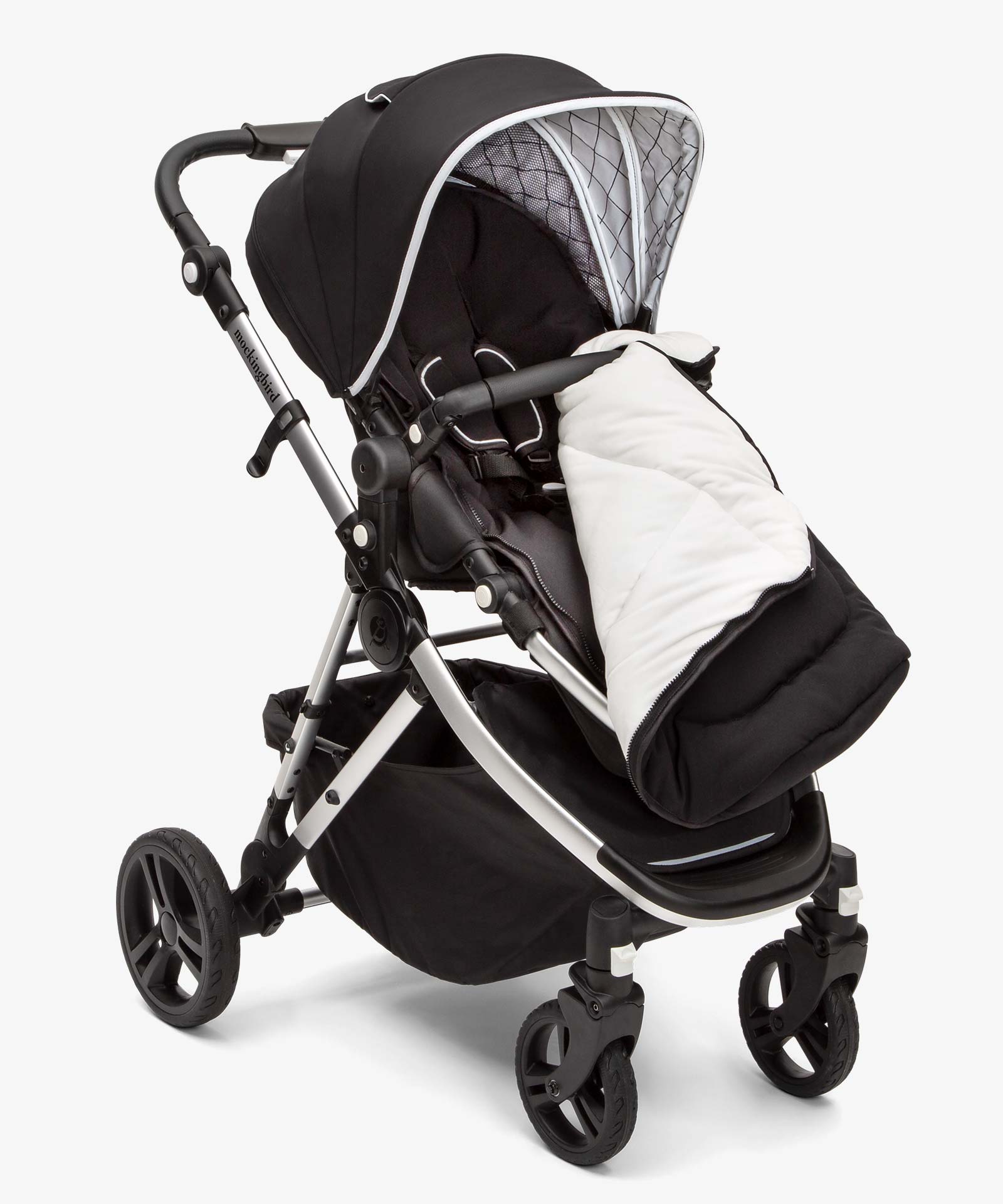 Mockingbird Footmuff | Open on Stroller 