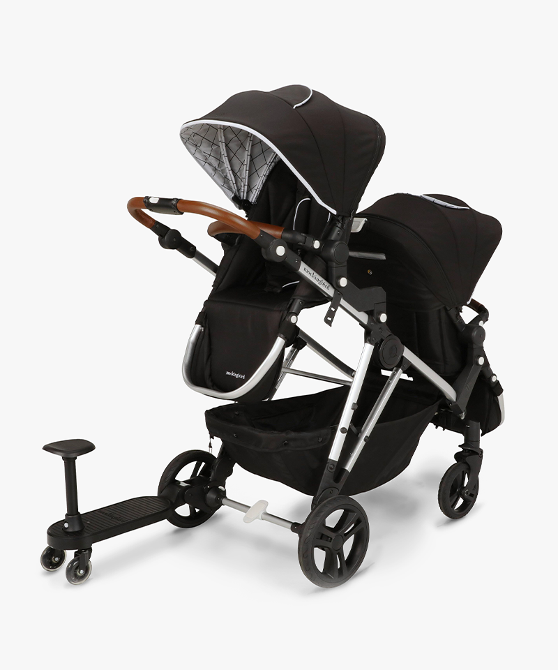 Double stroller with skateboard hotsell