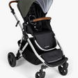 #color_forest mockingbird single to double stroller with forest green canopy and penny leather details