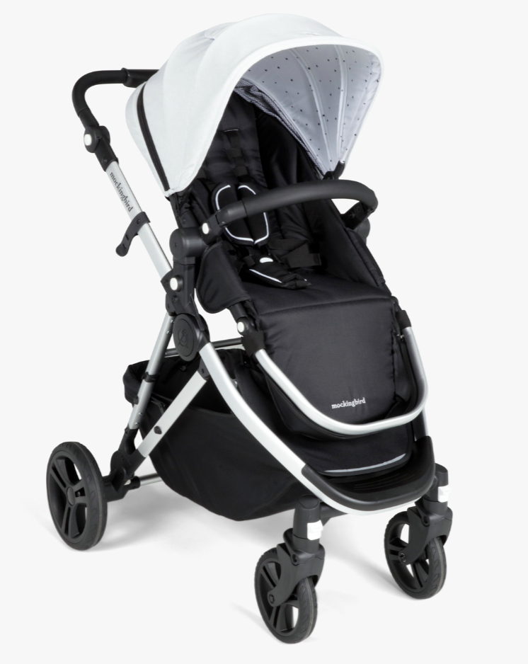 #color_light grey Light Grey mockingbird stroller front view