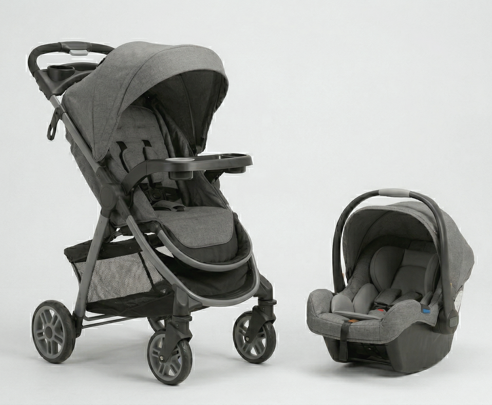 can you fold mockingbird stroller with car seat adapter Mockingbird Travel System
