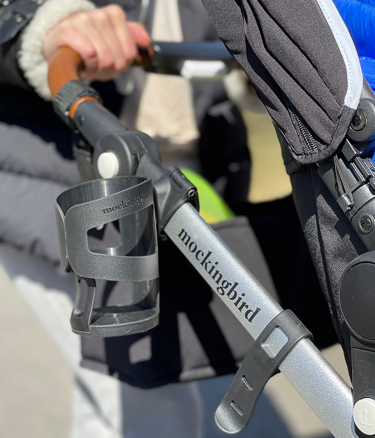 Empty cupholder attached to mockingbird stroller