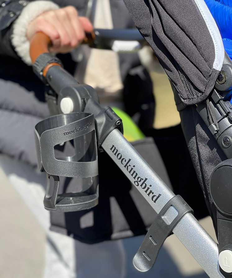 Empty cupholder attached to mockingbird stroller