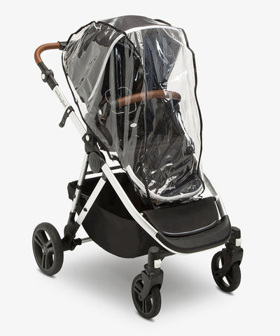 Rain Cover on one seat of the Mockingbird Single-to-Double Stroller